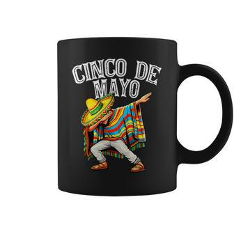 Cinco De Mayo Dabbing Mexican Poncho Sombrero Hat Boys Men Coffee Mug - Monsterry AU