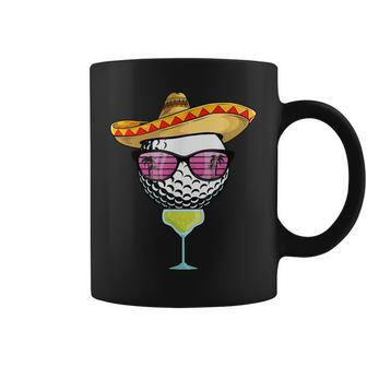 Cinco De Mayo Golf Ball With Sombrero Margarita Golfer Coffee Mug - Monsterry