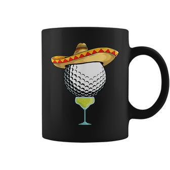 Cinco De Mayo Golf Ball With Sombrero And Margarita Golfer Coffee Mug - Thegiftio UK
