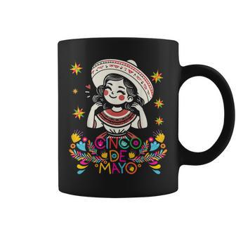 Cinco De Mayo Mexican Poncho 5 De Mayo Anime Cute Girl Coffee Mug - Monsterry
