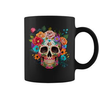 Cinco De Mayo Sugar Skull Day Of The Dead Mexican Fiesta Coffee Mug - Seseable