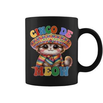 Cinco De Meow Cute Cat With Sombrero Cinco De Mayo Coffee Mug | Mazezy AU