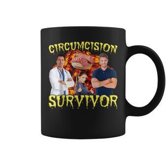 Circumcision Survivor Offensive Inappropriate Meme Coffee Mug - Monsterry