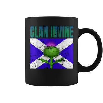 Clan Irvine Tartan Scottish Family Name Scotland Pride Coffee Mug - Seseable