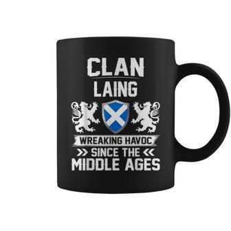 Clan Laing Scottish Family Clan Scotland Wreaking Havoc Mz Coffee Mug - Seseable