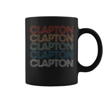 Clapton Name Retro Vintage Coffee Mug - Seseable