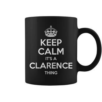 Clarence Name Keep Calm Personalized Joke Men Coffee Mug - Monsterry