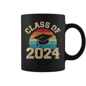 Class Of 2024 Graduation Hat Retro Coffee Mug - Monsterry AU
