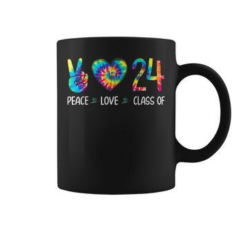 Class Of 2024 Peace Love Tie Dye For Senior Graduation Coffee Mug - Monsterry