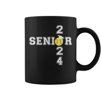 Class Of 2024 Senior Softball Player Graduation Coffee Mug - Monsterry