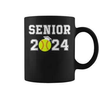 Class Of 2024 Softball Player Senior 2024 High School Grad Coffee Mug - Seseable