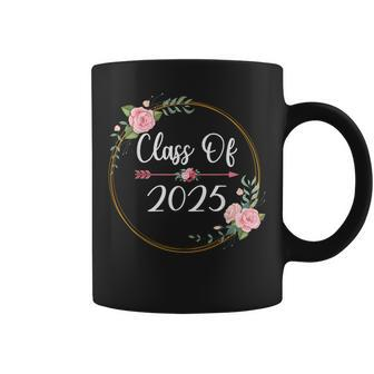 Class Of 2025 Senior 2025 Cute Arrow Flowers For Girls Women Coffee Mug - Monsterry DE