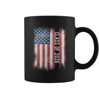 Class Of 2026 Patriotic American Flag Graduation Coffee Mug - Monsterry