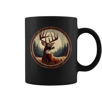 Classic Big Whitetail Buck Vintage Deer Graphic For Hunters Coffee Mug - Monsterry DE