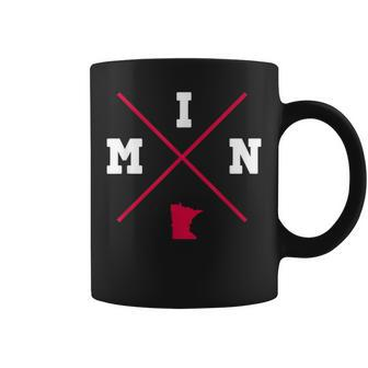 Classic Min Minnesota Red Vintage State Outline Coffee Mug - Monsterry CA