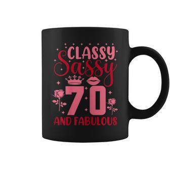 Classy Sassy 70 And Fabulous 70Th Birthday Girl 70 Year Old Coffee Mug - Thegiftio UK