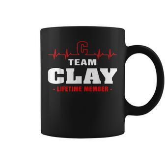 Clay Surname Family Last Name Team Clay Lifetime Member Coffee Mug - Seseable
