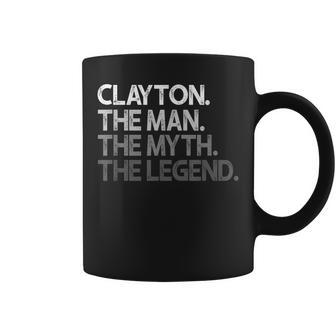 Clayton The Man Myth Legend Coffee Mug - Monsterry