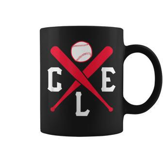 Cleveland Baseball Bats Vintage Ohio Cle Retro Coffee Mug | Crazezy