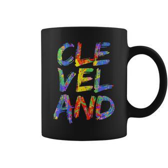 Cleveland Colorful Box City Pride Rainbow Cleveland Coffee Mug - Monsterry DE