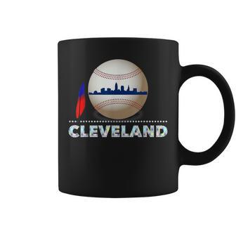 Cleveland Hometown Indian Tribe Ball With Skyline Coffee Mug - Monsterry CA