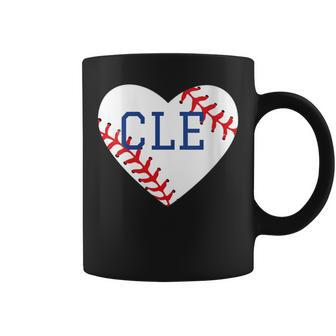 Cleveland Ohio Baseball Love Heart Cle Jersey Fan Coffee Mug - Monsterry AU