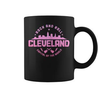 Cleveland Ohio Rock & Roll Music Guitar Player Vintage Pride Coffee Mug - Monsterry