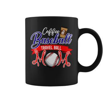 Coffee & Baseball Travel Ball Mom Coffee Mug - Monsterry