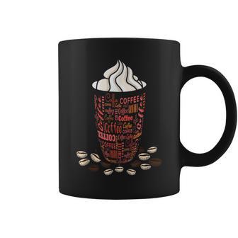 Coffee Bean Funky Whipped Cream Iced Coffee Lover Coffee Cup Coffee Mug - Monsterry