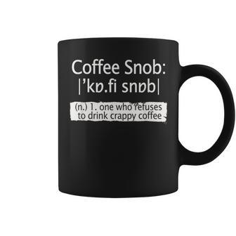 Coffee Snob Definition Coffee Mug - Monsterry