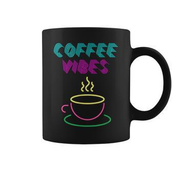 Coffee Vibes Groovy 80'S Eighties Retro Vintage Latte Cafe Coffee Mug - Monsterry UK