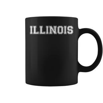 College University Style Illinois Sports Fan Coffee Mug - Monsterry AU