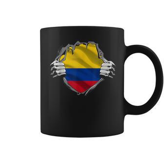 Colombia Flag Superhero Colombian Flag Tassen - Geschenkecke