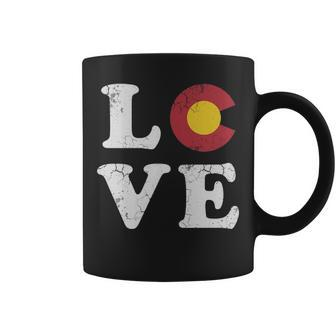 Colorado Flag Love Coffee Mug | Mazezy