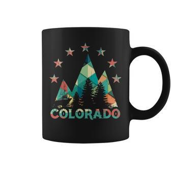 Colorado Mountains Pine Trees And Elk Poly Coffee Mug | Mazezy