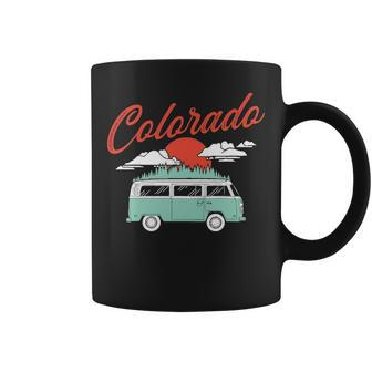 Colorado Vintage Hippie Van 60S Distressed Coffee Mug | Mazezy