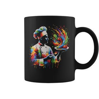 Colorful Chef With Splash Art Kitchen Cooking Lovers Coffee Mug - Thegiftio UK