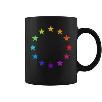 Colorful Europe Rainbow Stars European Union Flag Coffee Mug - Thegiftio UK