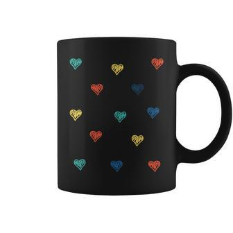 Colorful Hearts Pretty Awkward Coffee Mug - Monsterry