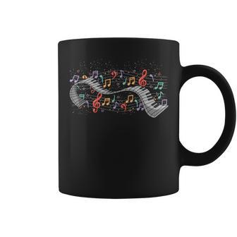 Colorful Music Notes Pianist Classical Music Piano Coffee Mug - Thegiftio UK