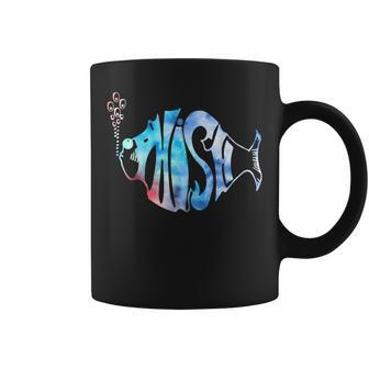 Colorful Phish-Jam Tie-Dye For Fisherman Fish Graphic Coffee Mug - Seseable