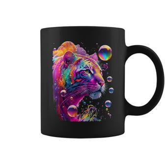 Colorful Rainbow Tiger Graphic Coffee Mug - Thegiftio UK