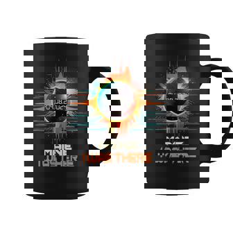 Colorful Total Solar Eclipse 2024 Maine Coffee Mug | Mazezy