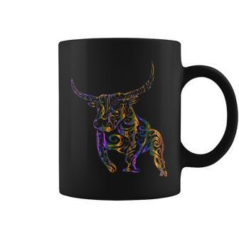 Colourful Bull Animal Bull Lover Coffee Mug | Crazezy CA