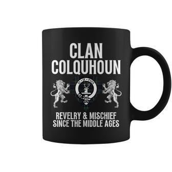 Colquhoun Clan Scottish Name Coat Of Arms Tartan Family Coffee Mug - Seseable