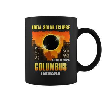 Columbus Indiana 2024 Total Solar Eclipse Coffee Mug | Mazezy AU