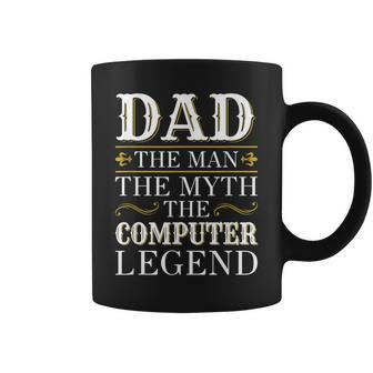 Computer Dad Legend For Fathers Day Coffee Mug - Monsterry CA