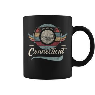 Connecticut Vintage State Whale Retro Sweet Home Cute Boho Coffee Mug - Monsterry