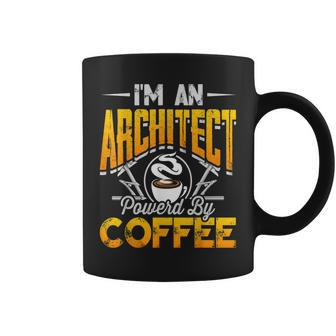 Cool Architect T Architect Powerd By Coffee Coffee Mug - Monsterry