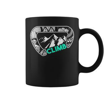 Cool Carabiner Rock Climbing Gif Climber Bouldering Coffee Mug | Mazezy